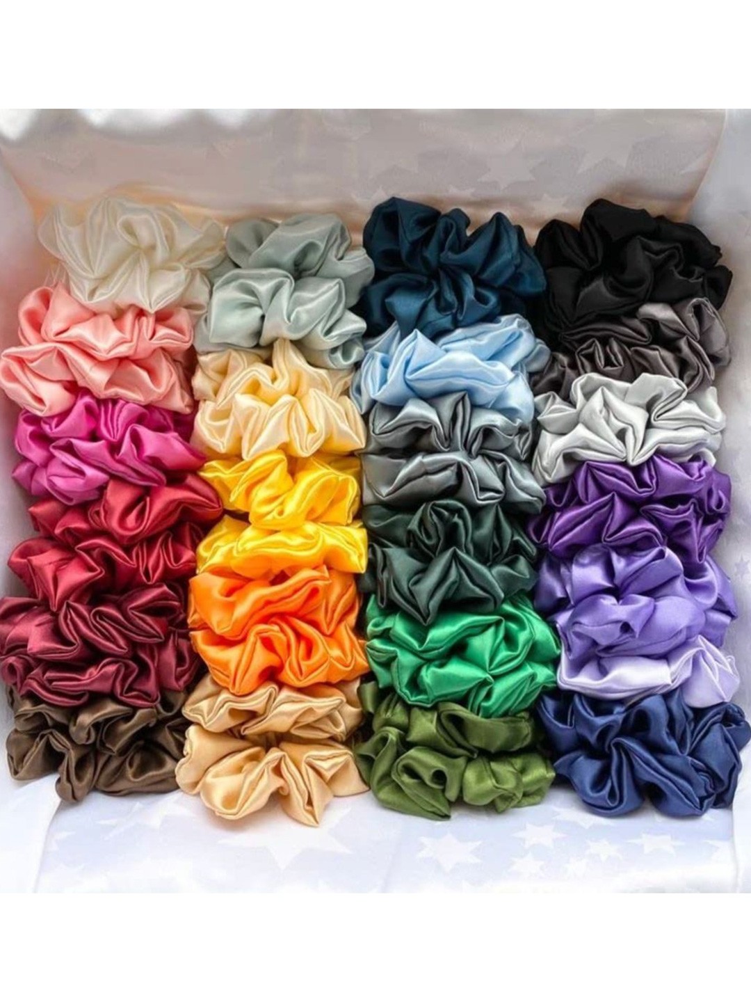 

DN Creation Set Of 24 Satin Ponytail Holders, Assorted