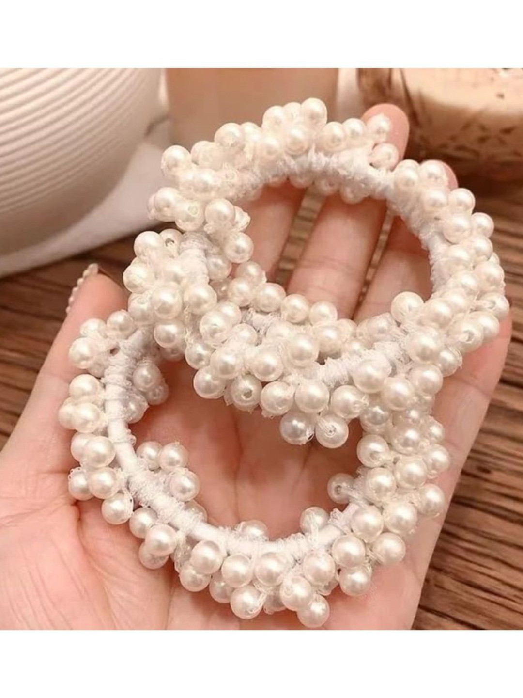 

DN Creation Set Of 4 Beaded Ponytail Holders, Assorted