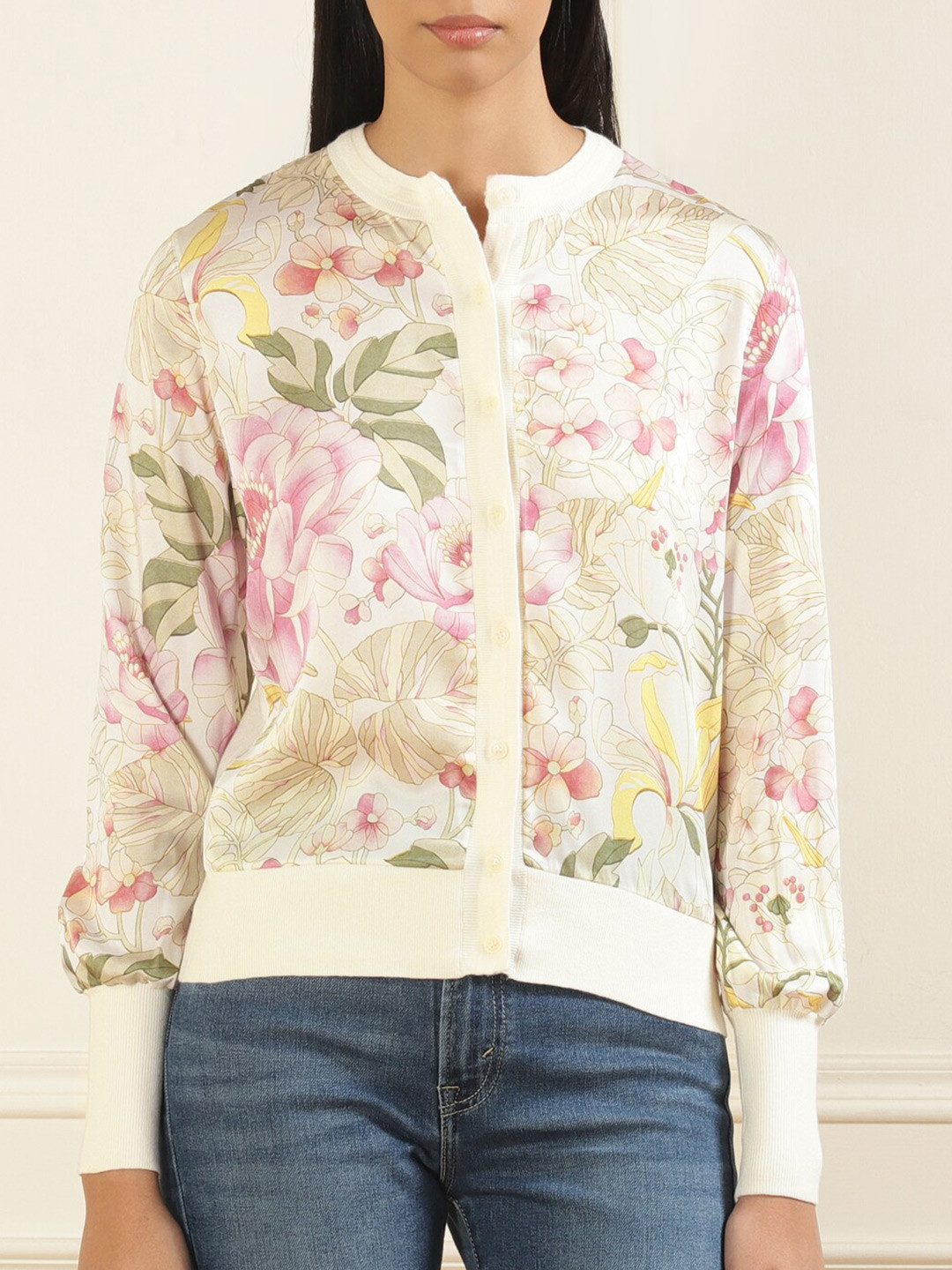

Ted Baker Floral Printed Cardigan, Pink