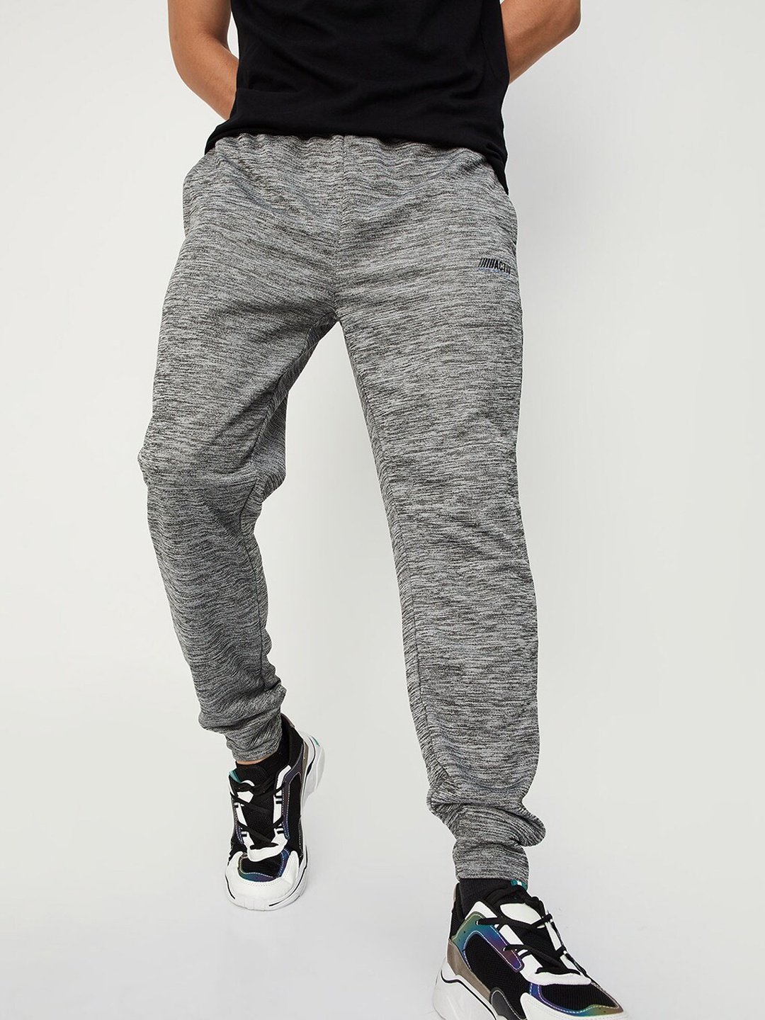 

Max Men Cotton Mid-Rise Track Pants, Grey