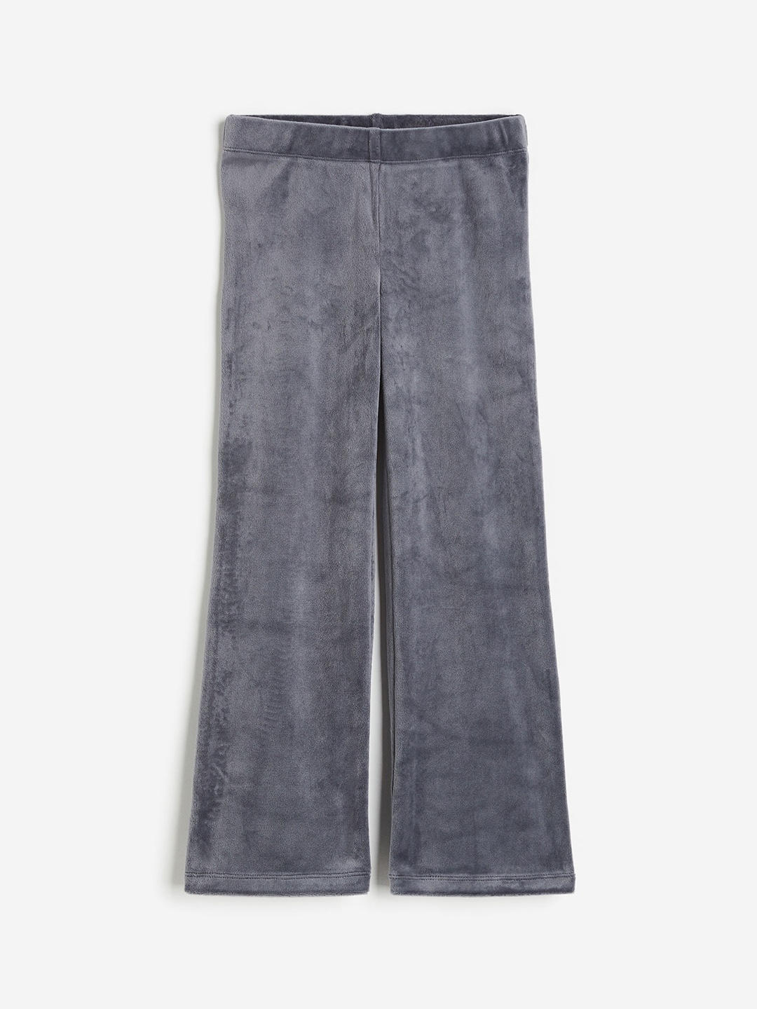 

H&M Girls Flared Velour Leggings, Grey