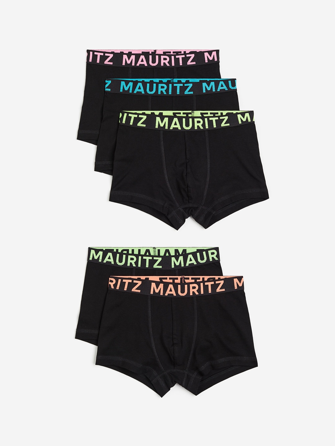 

H&M Boys 5 Pack Boxer Shorts, Black