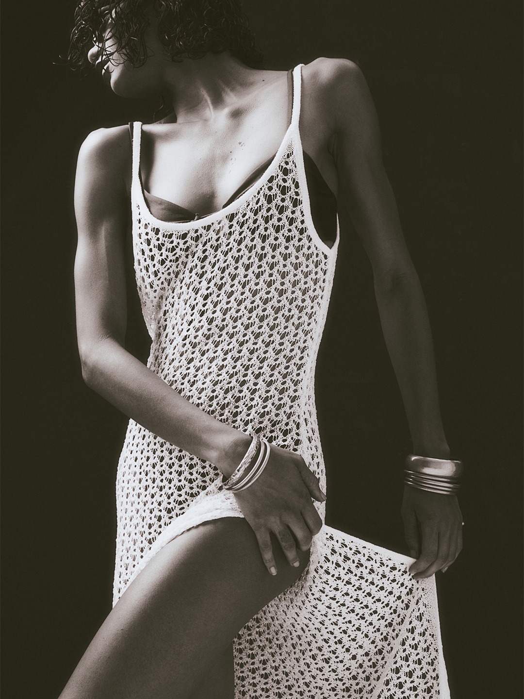 

H&M Crochet-Look Beach Dress, White