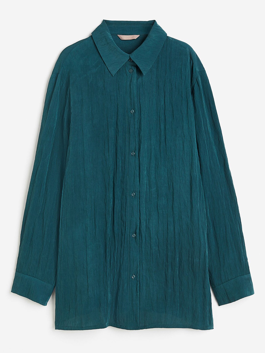 

H&M Crinkled Shirt, Green