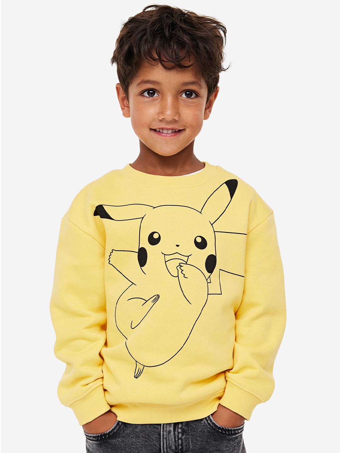 

H&M Boys Printed Sweatshirt, Yellow