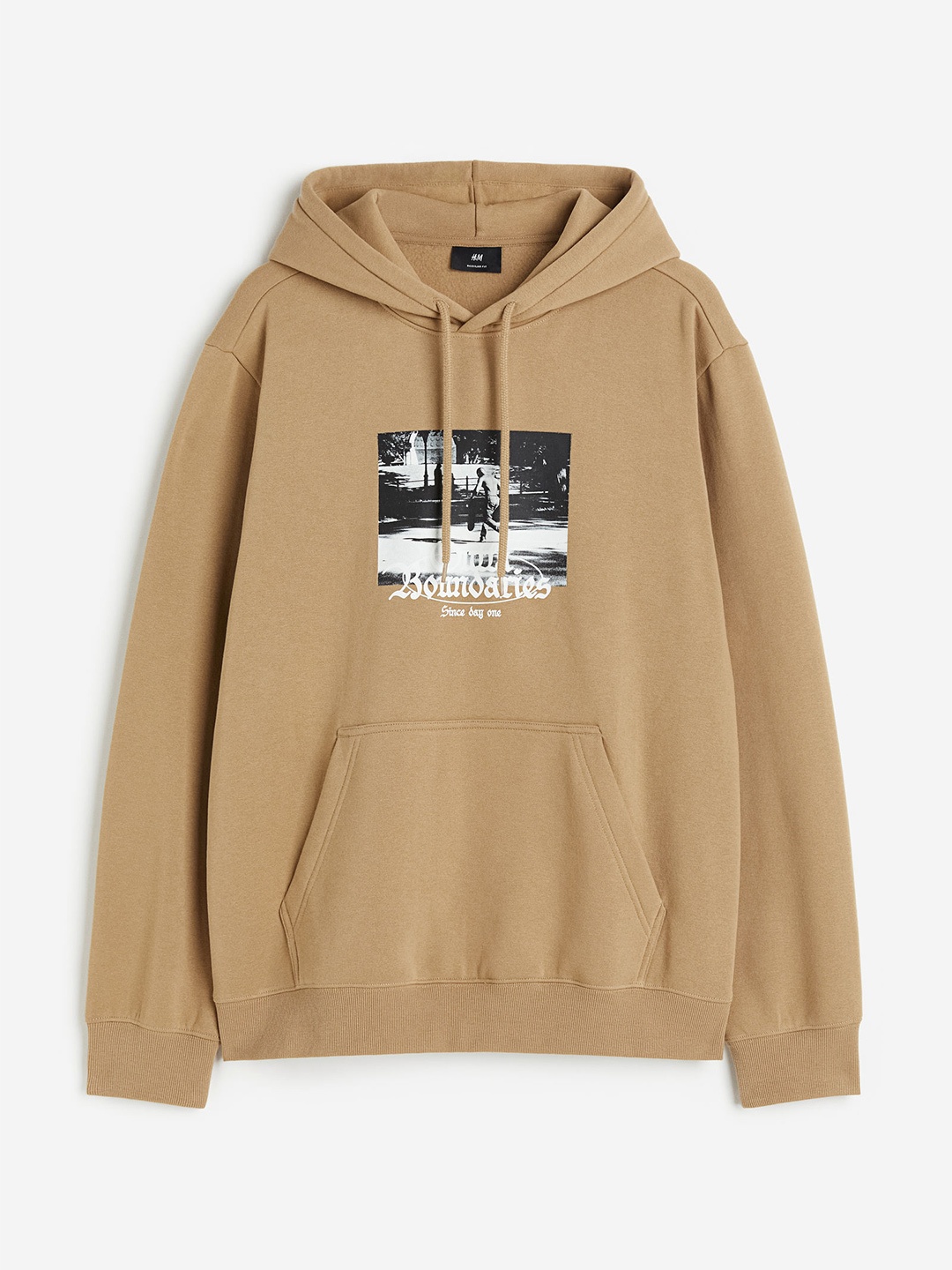 

H&M Men Regular Fit Hoodie, Beige