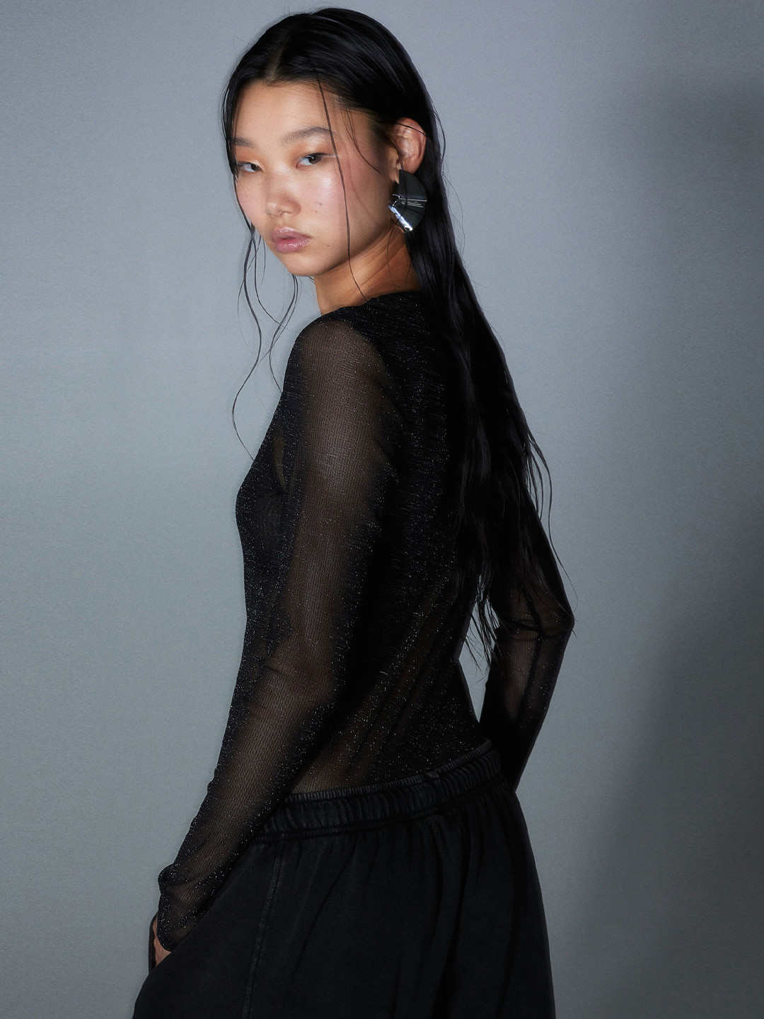 

H&M Long Sleeved Top, Black