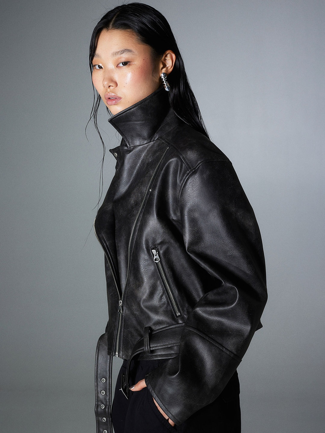 

H&M Biker Jackets, Grey