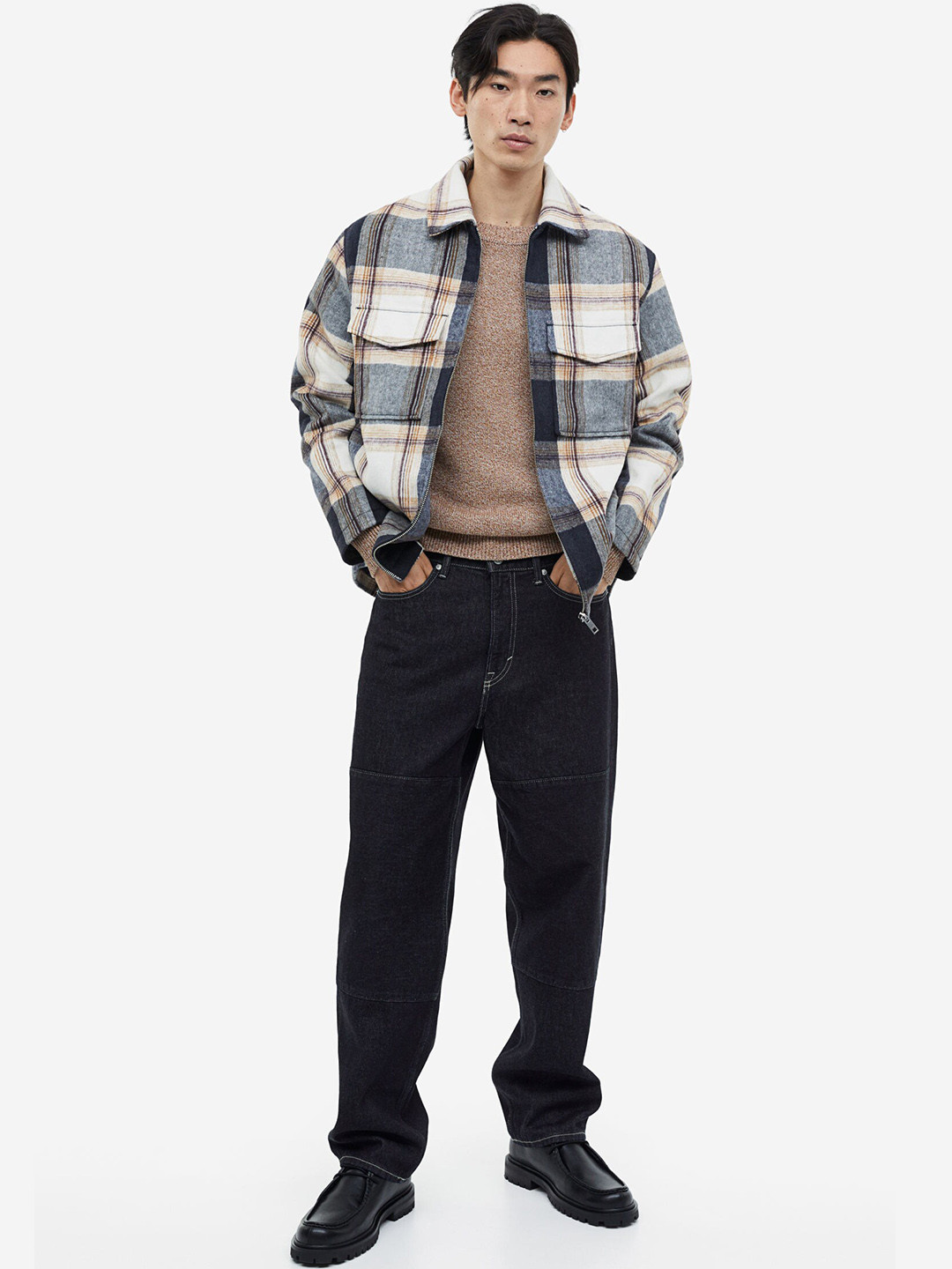 

H&M Men Loose Jeans, Blue