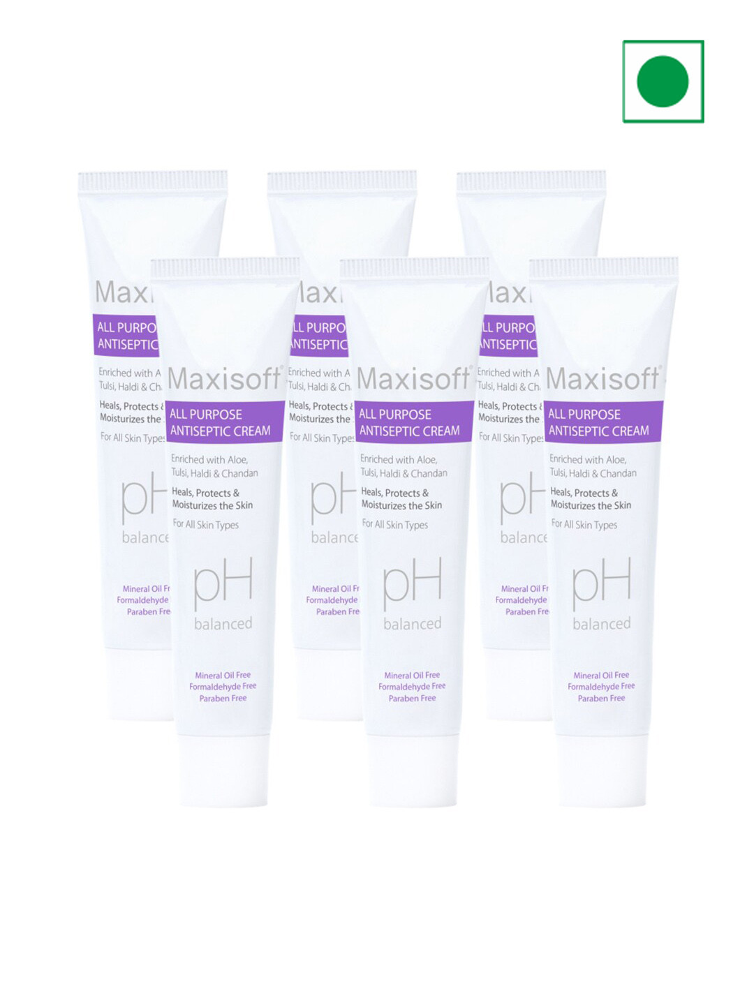 

Maxisoft Set Of 6 Antiseptic All Purpose Cream Heals & Protects Skin - 30g Each, Na