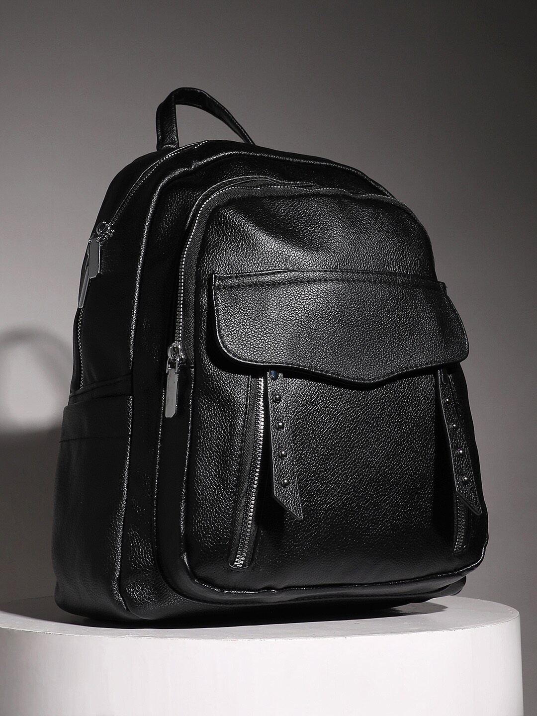 

French Accent Men Non-Padded Backpack, Black
