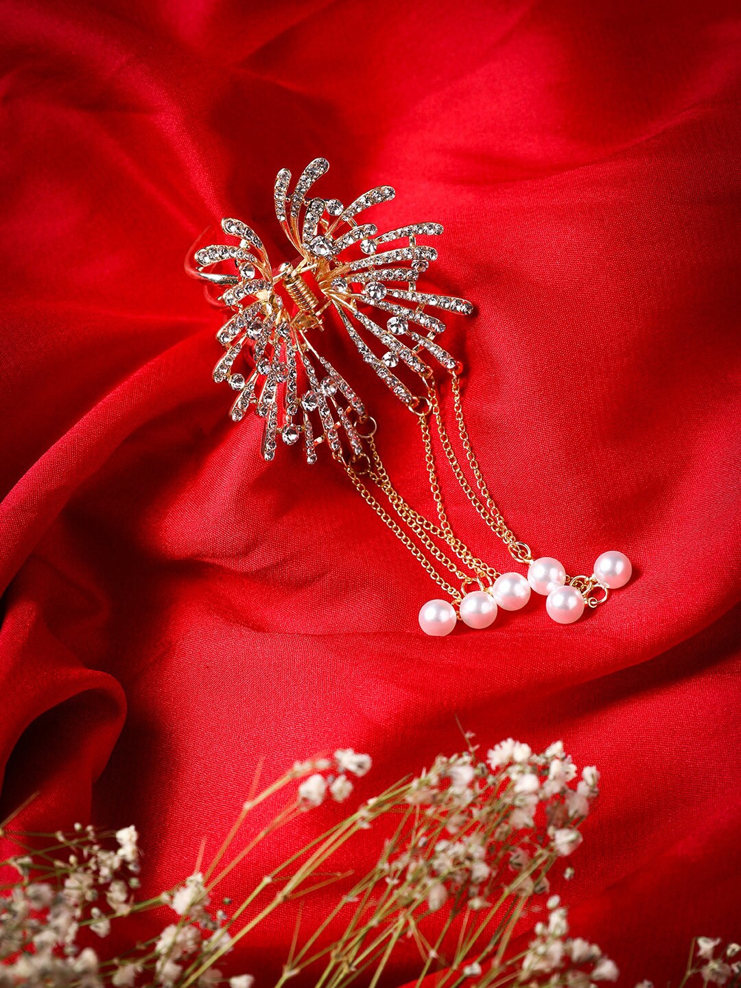 

PANASH Embellished Claw Clip, Gold