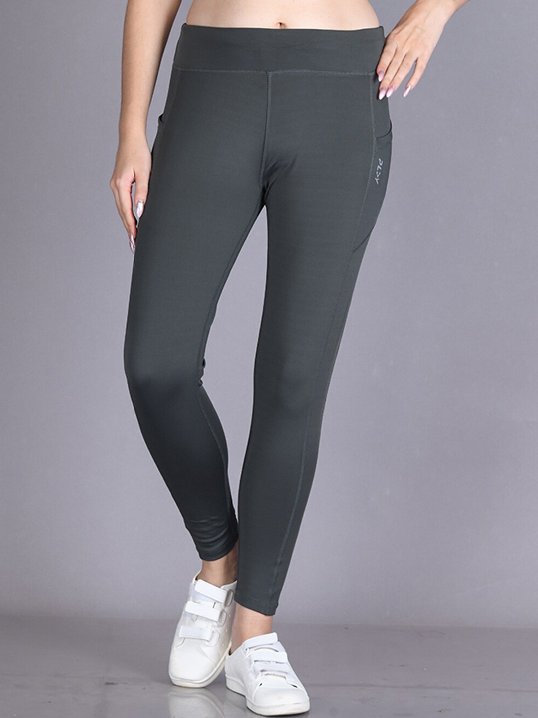 

LYRA Women Plus Size Rapid-Dry Slim-Fit Gym Tights, Charcoal