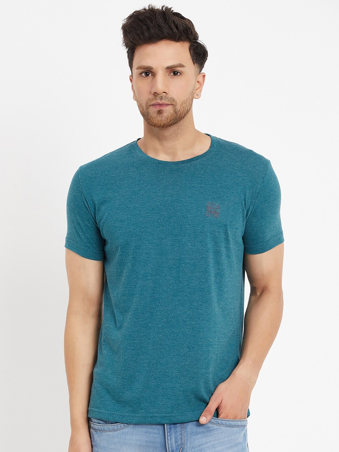

Duke Short Sleeves Slim Fit Cotton T-shirt, Blue