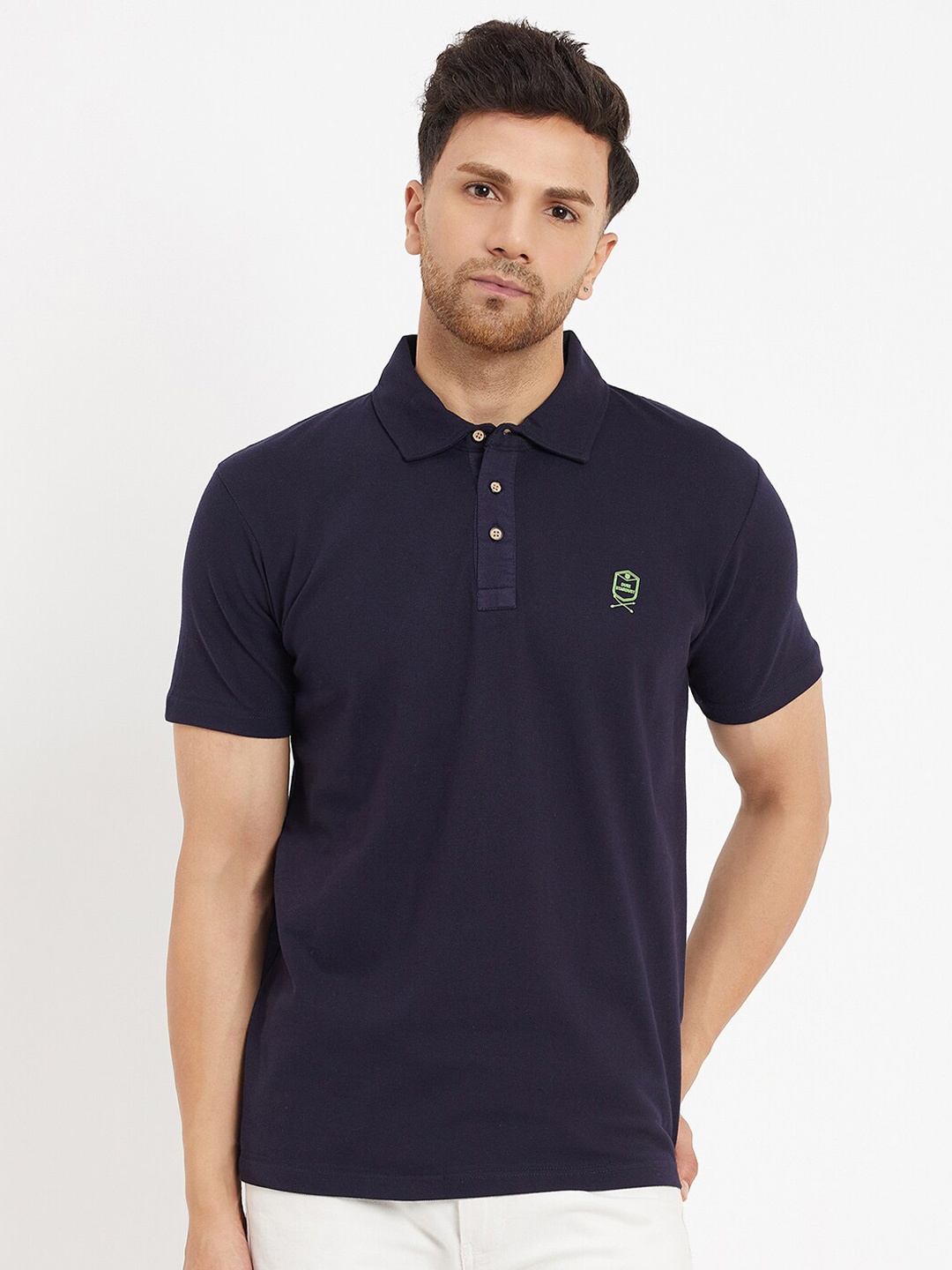 

Duke Polo Collar Slim Fit Cotton T-shirt, Blue