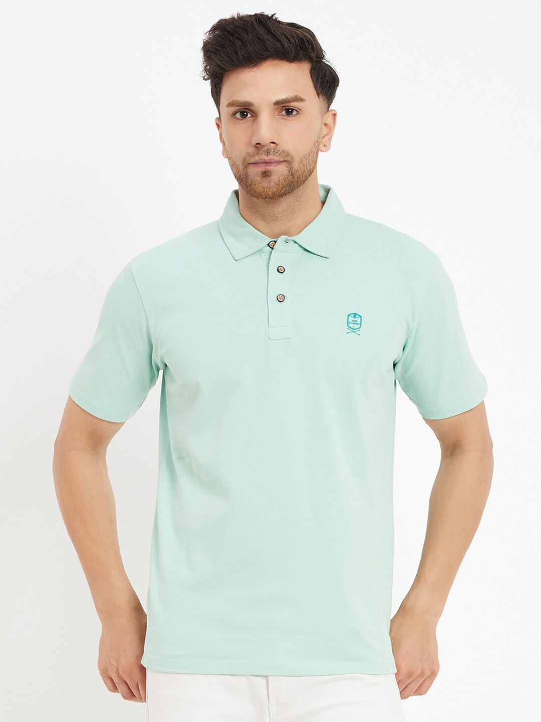 

Duke Polo Collar Slim Fit Cotton T-shirt, Green