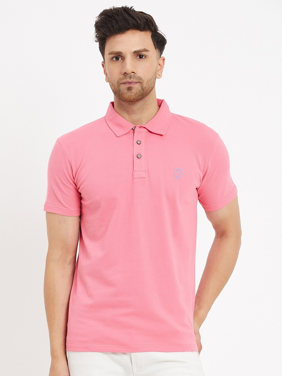 

Duke Polo Collar Slim Fit Cotton T-shirt, Pink