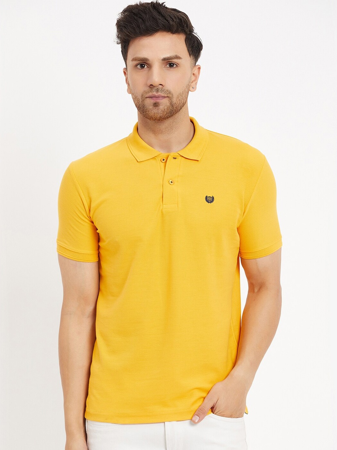 

Duke Polo Collar Slim Fit Cotton T-shirt, Yellow
