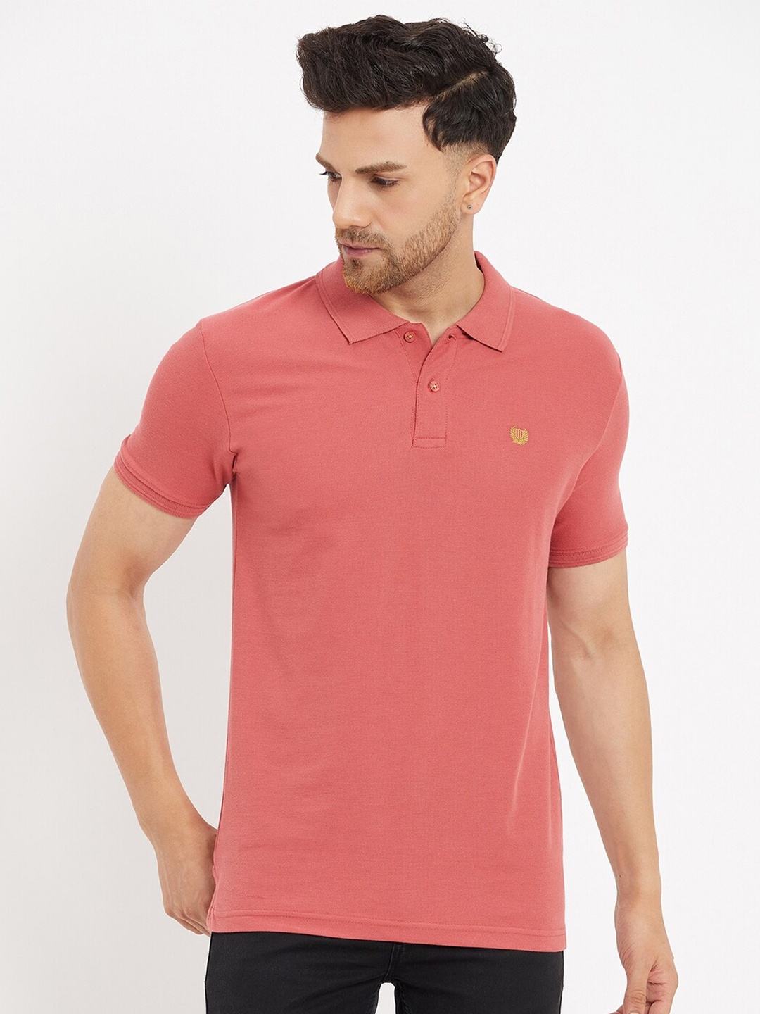 

Duke Polo Collar Slim Fit Cotton T-shirt, Pink