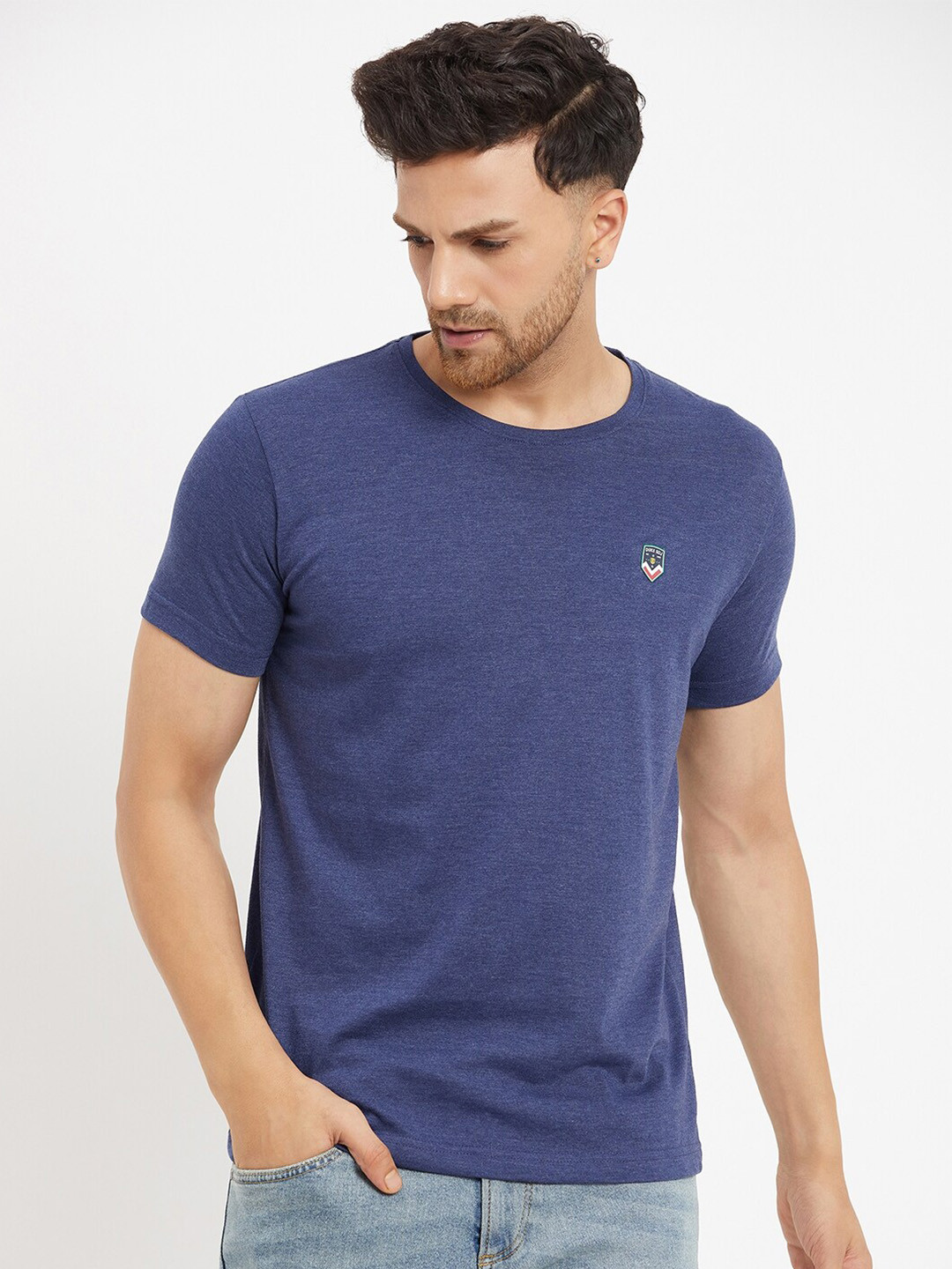 

Duke Short Sleeves Slim Fit Cotton T-shirt, Blue