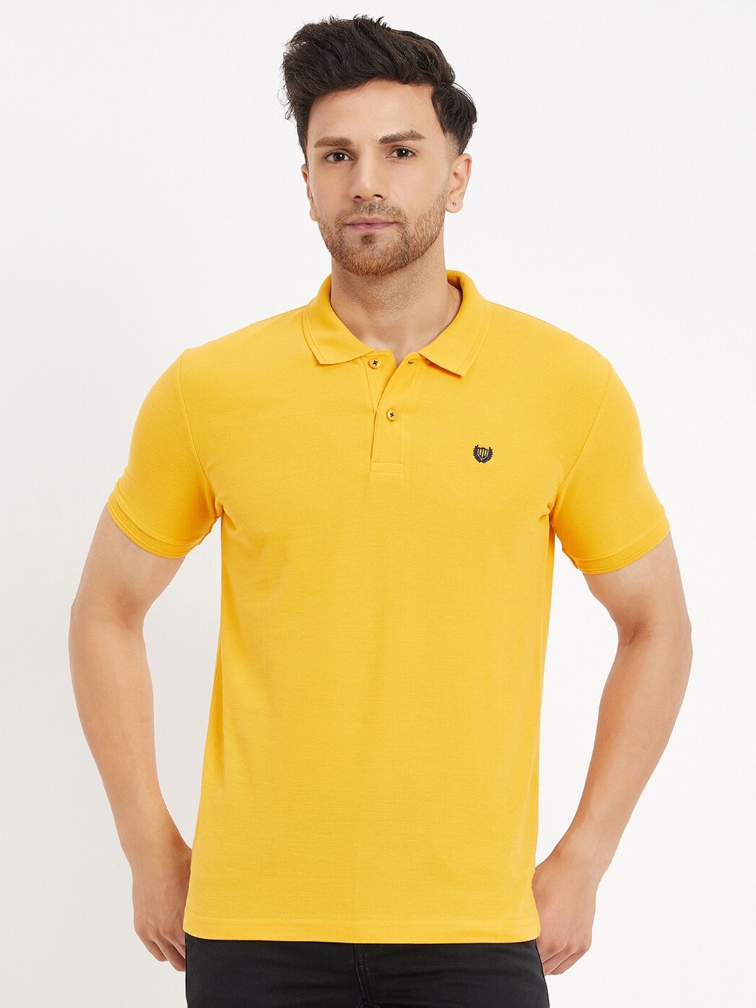 

Duke Polo Collar Slim Fit Cotton T-shirt, Yellow