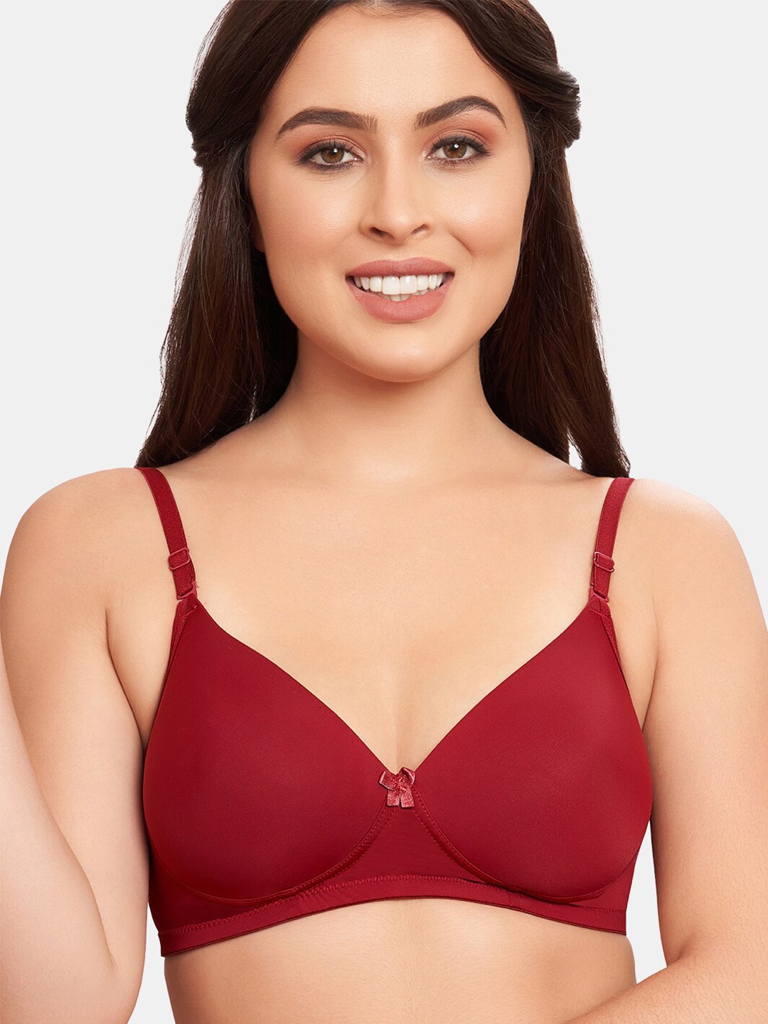 

SKDREAMS Full Coverage Heavily Padded All Day Comfort T-shirt Bra, Maroon