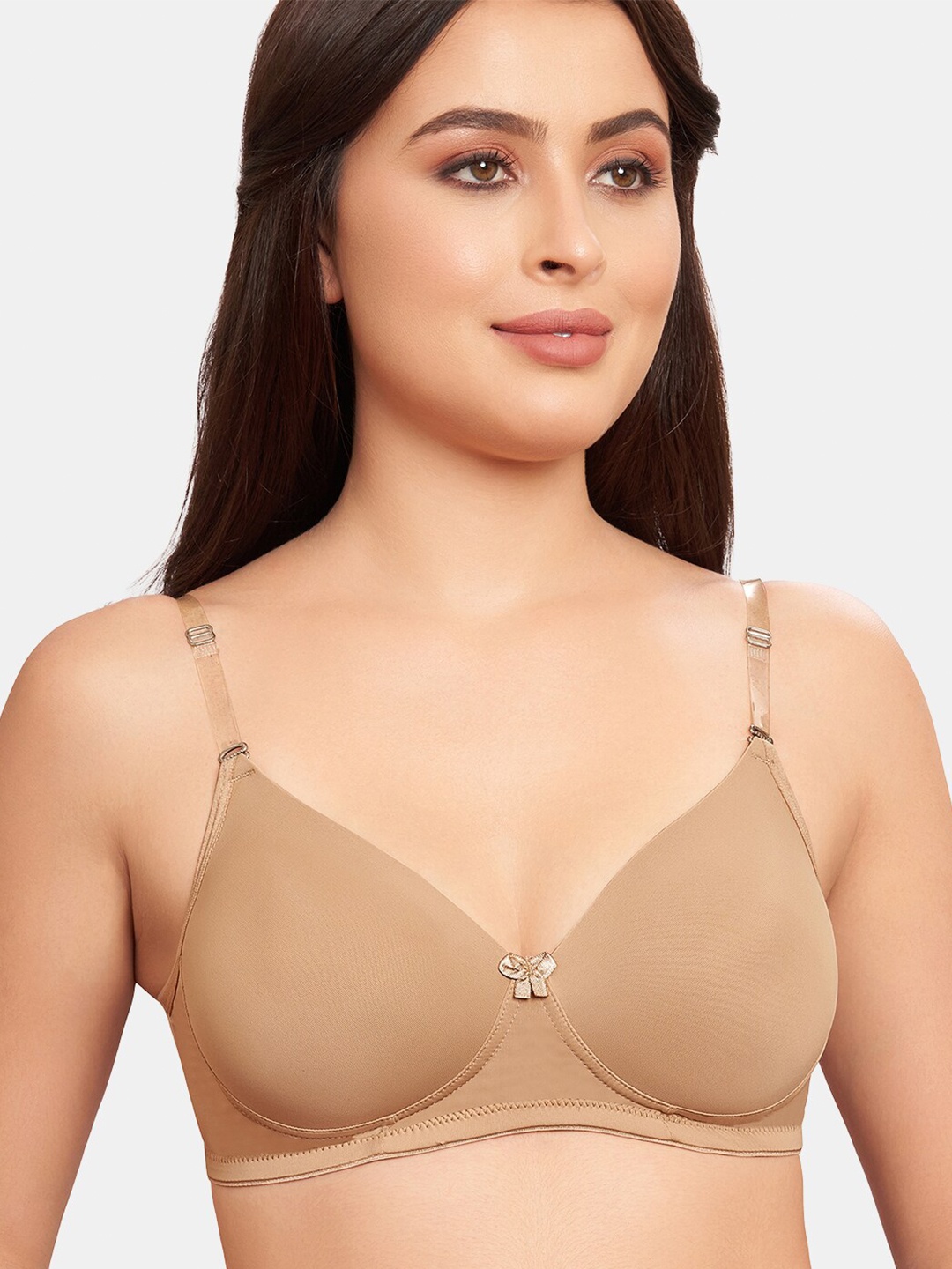 

SKDREAMS Full Coverage Underwired Heavily Padded T-shirt Bra With All Day Comfort, Beige
