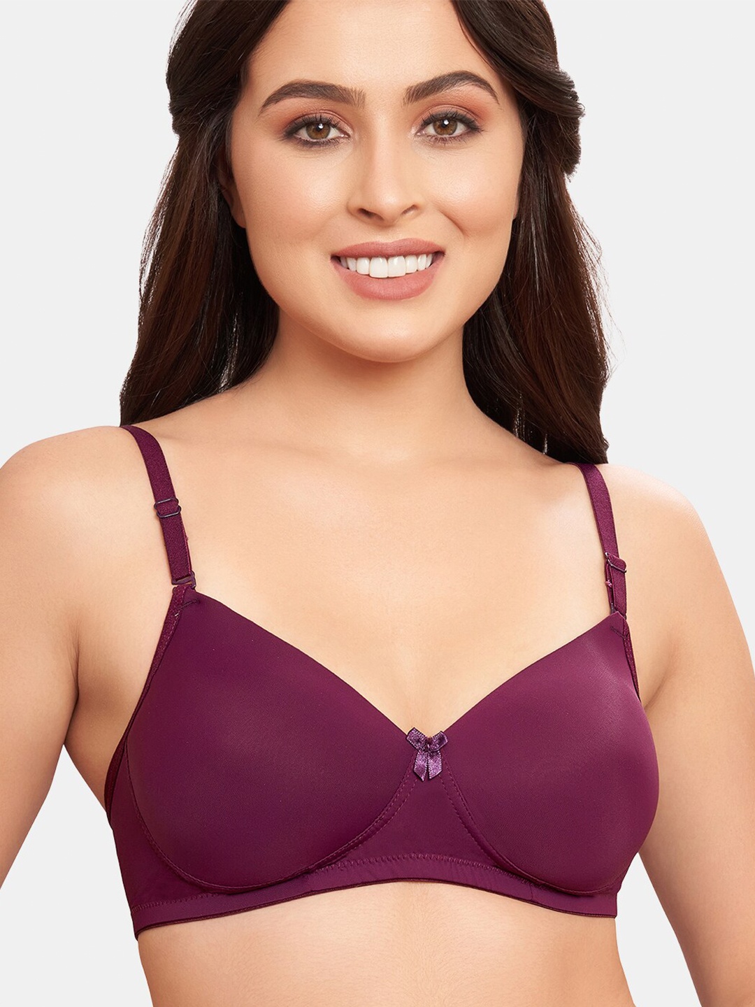 

SKDREAMS Full Coverage Heavily Padded All Day Comfort T-shirt Bra, Purple