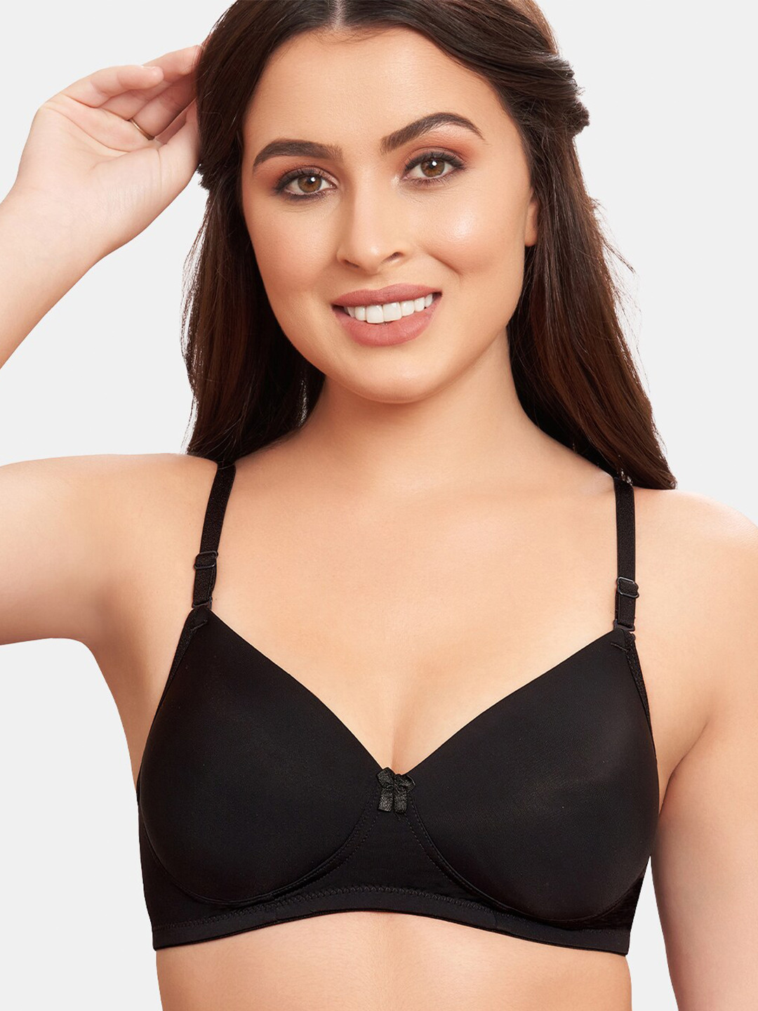 

SKDREAMS Full Coverage Heavily Padded All Day Comfort T-shirt Bra, Black