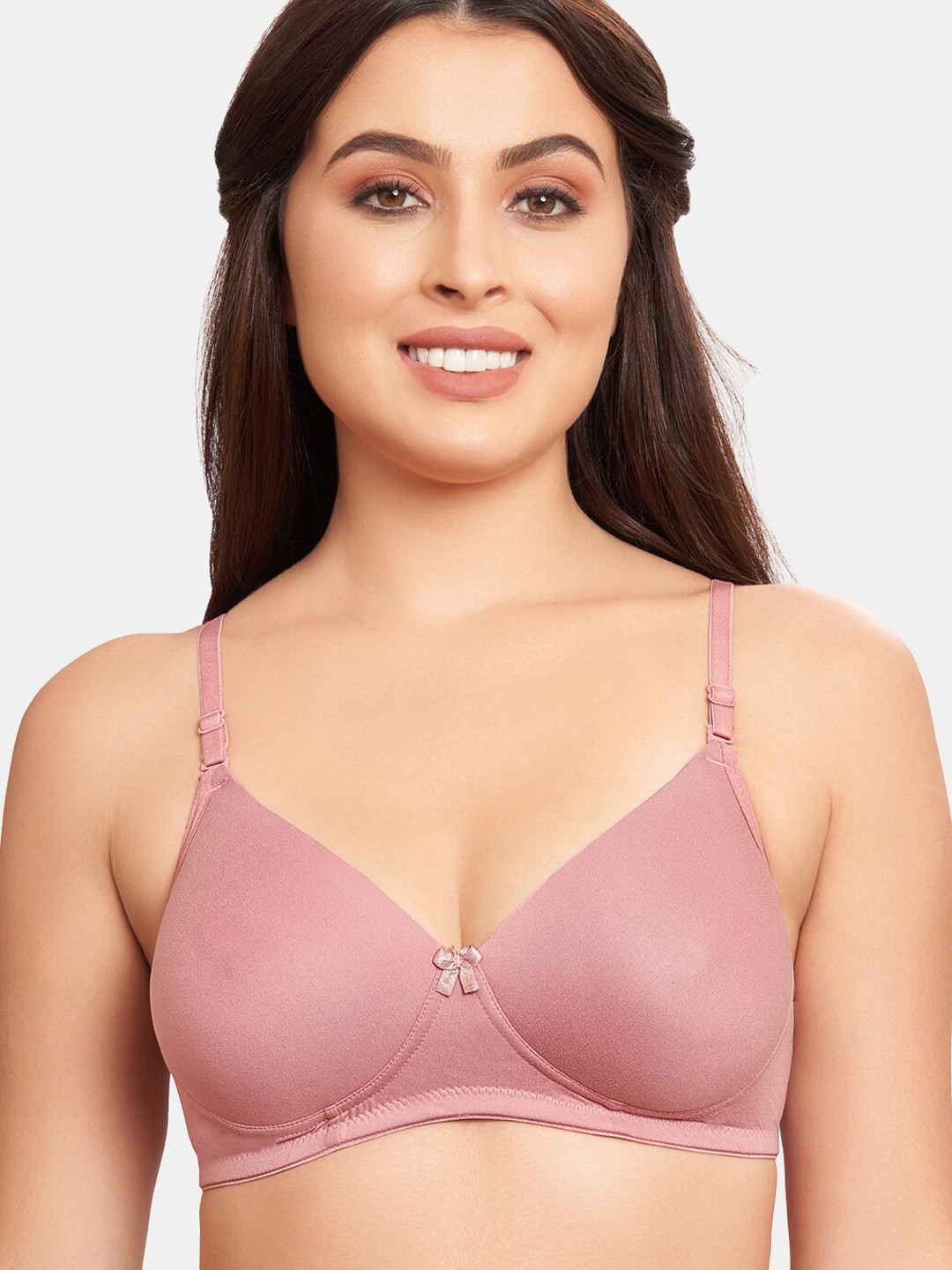 

SKDREAMS Full Coverage Underwired Heavily Padded T-shirt Bra With All Day Comfort, Rose
