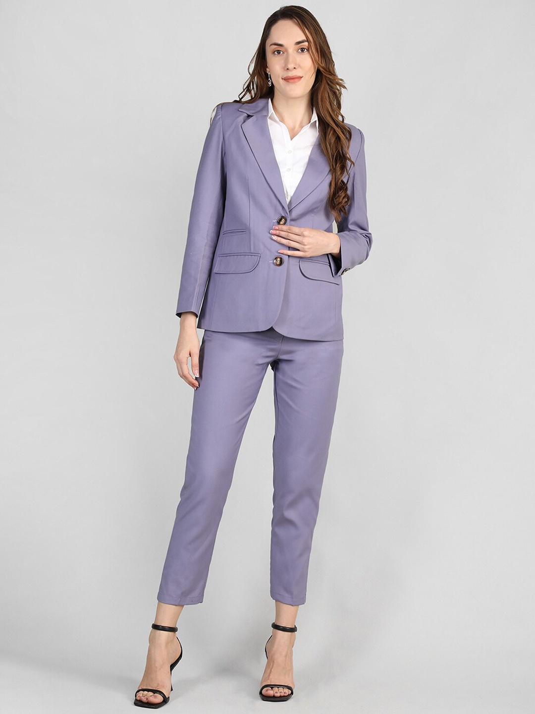 

CHKOKKO Single-Breasted Two-Piece Formal Suit, Lavender