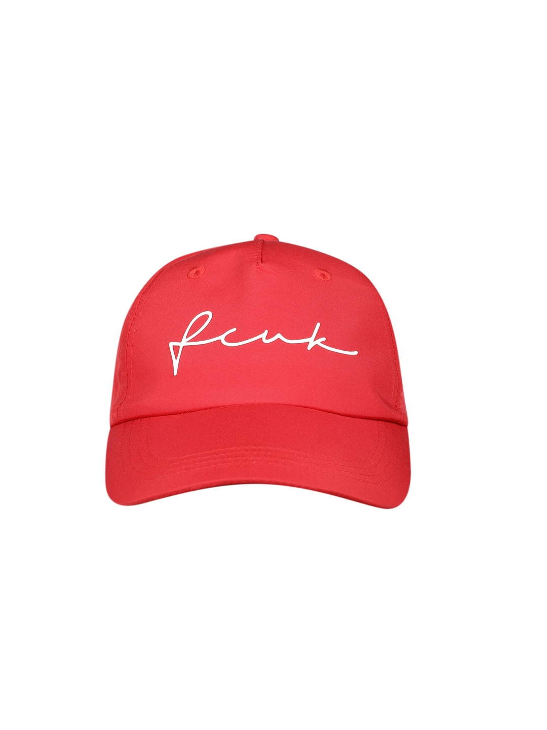 

French Connection Men Printed Snapback Cap, Red