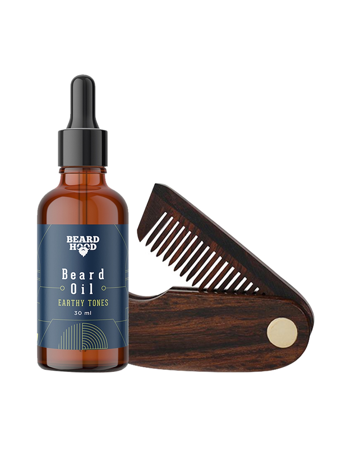 

Beardhood Pack of Earthy Tones Beard Oil and Comb, Brown