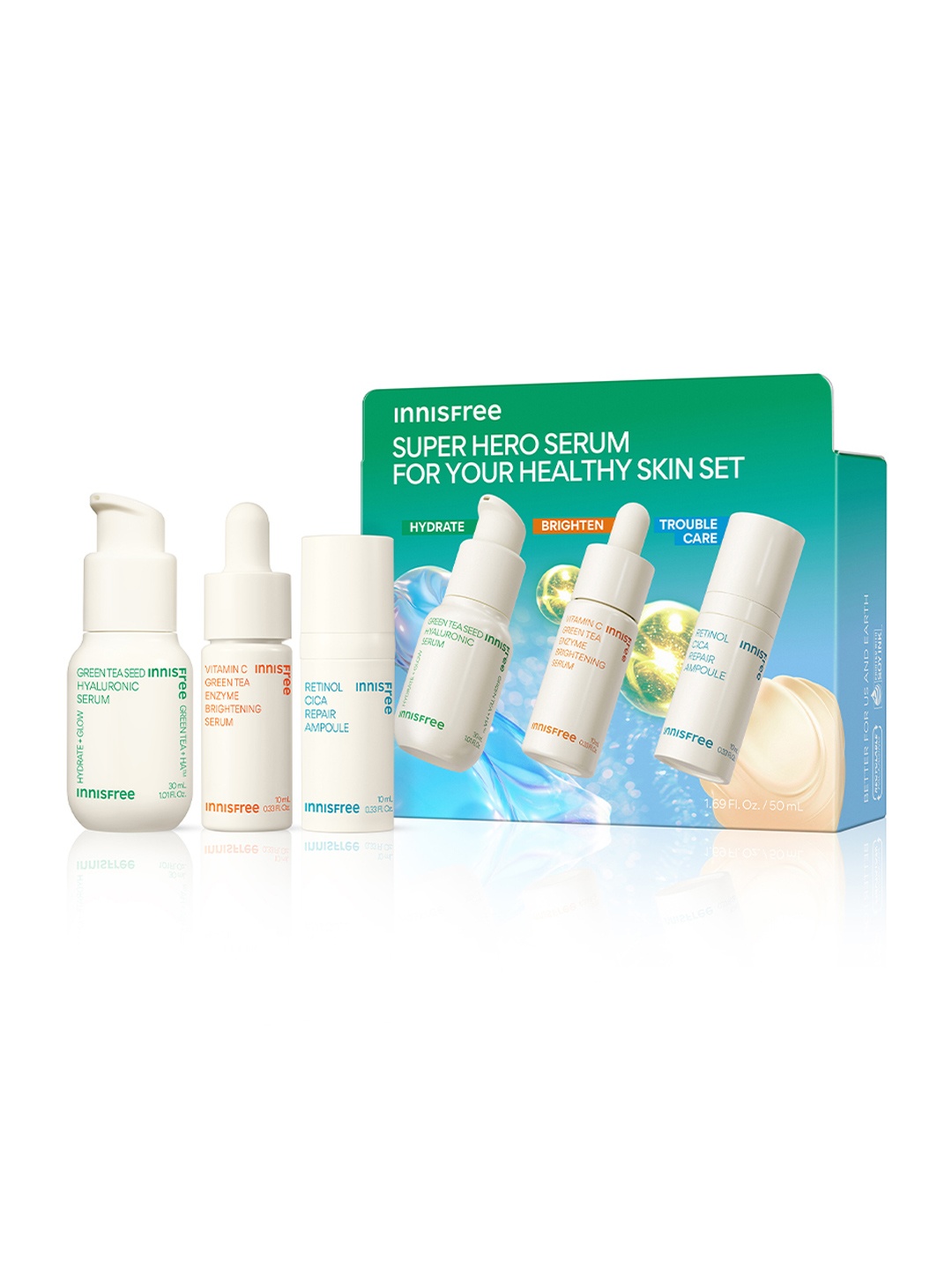 

Innisfree Super Hero Serum For Your Healthy Skin Set, White