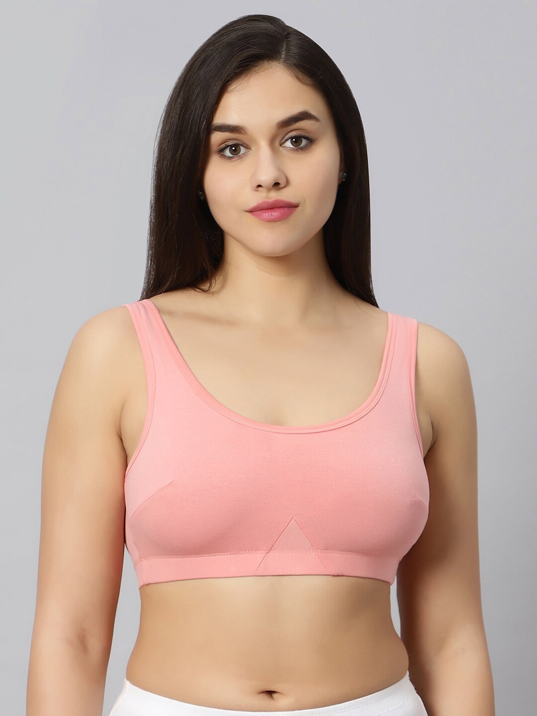 

Bluenixie Full Coverage Bra Non-Wired Non Padded Bra, Peach