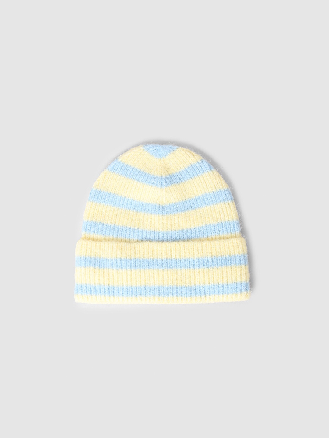 

ONLY Women Striped Beanie, Yellow