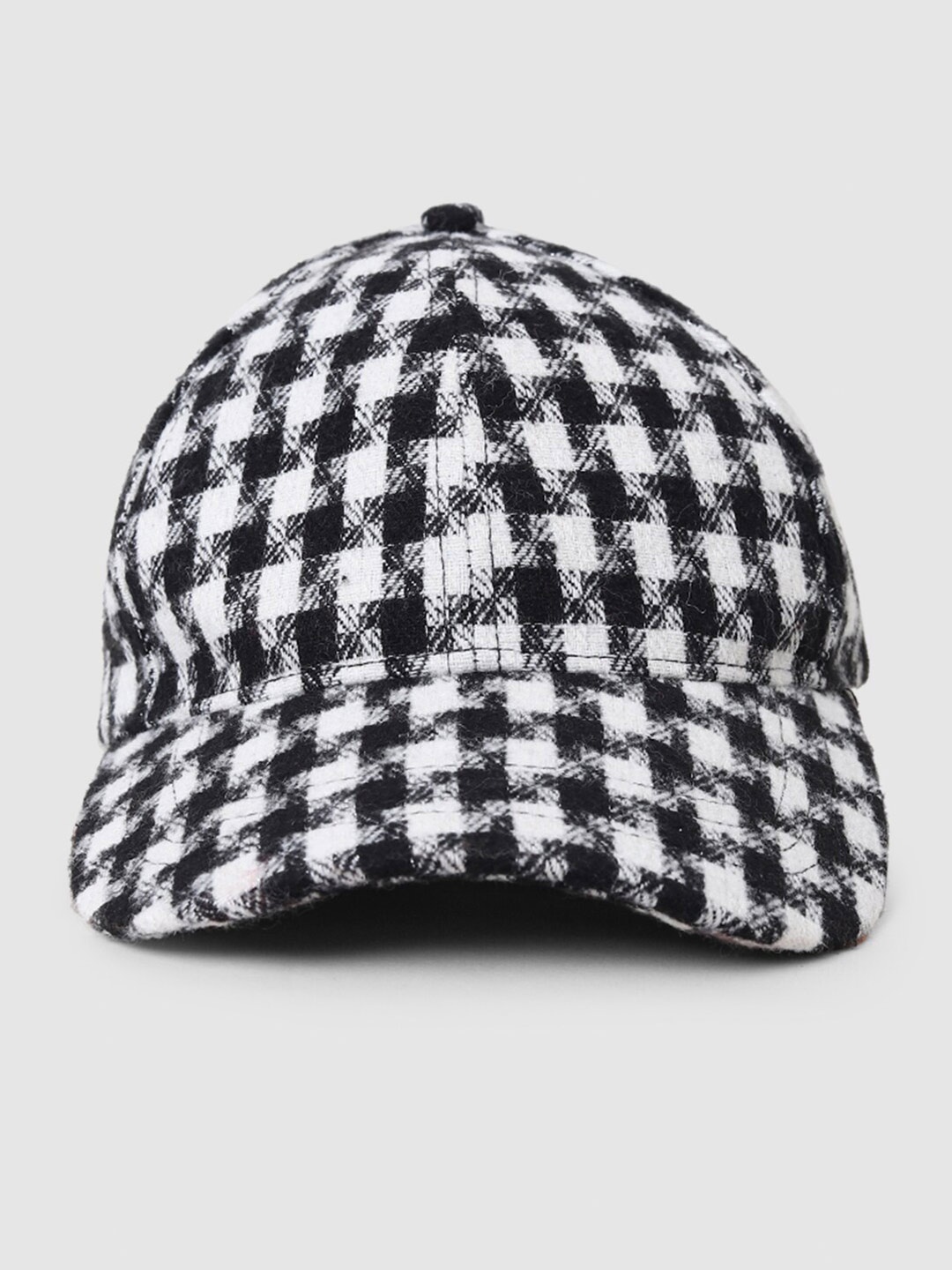 

ONLY Women Checked Baseball Cap, Black