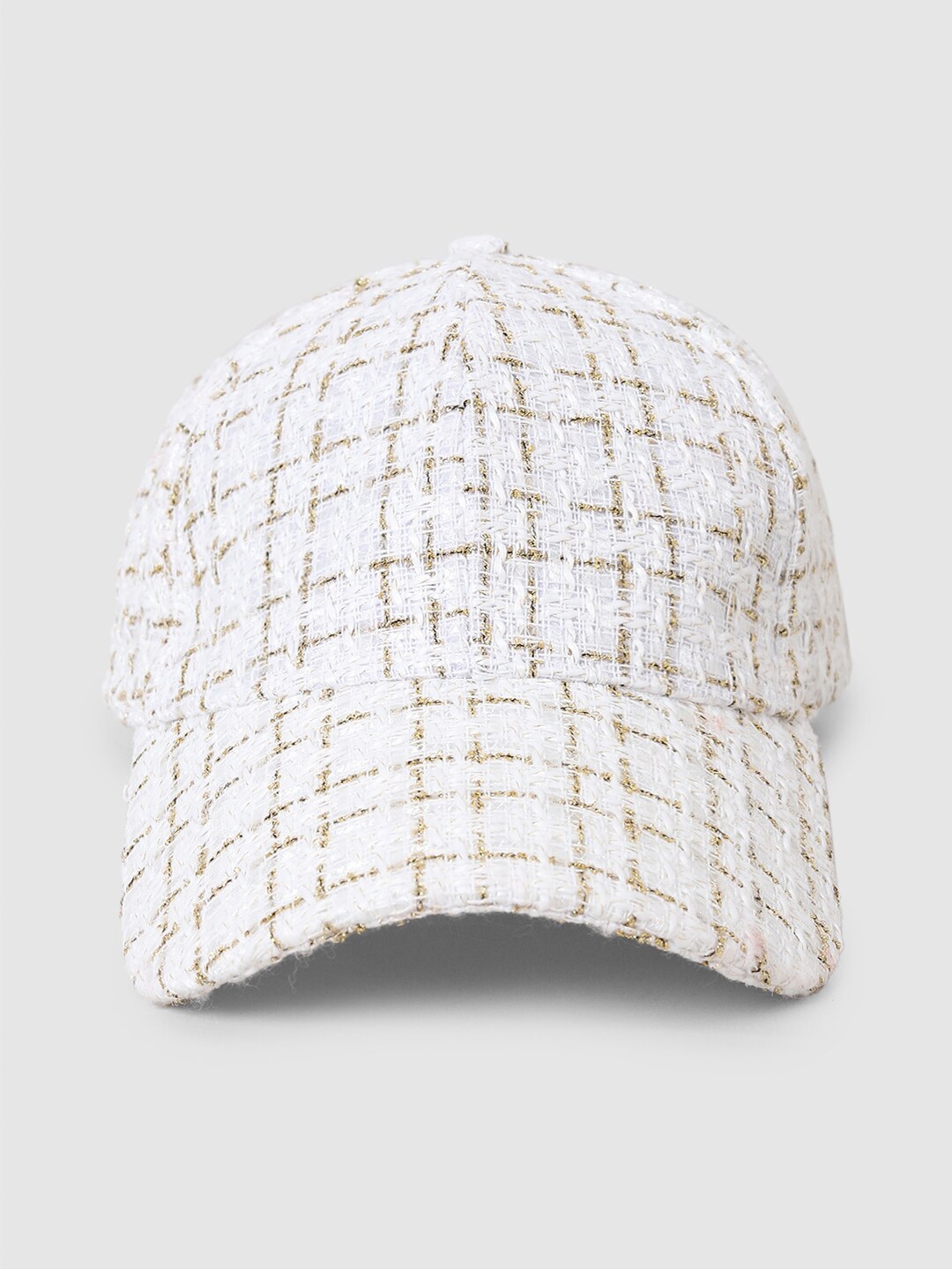 

ONLY Women Self Design Baseball Cap, White