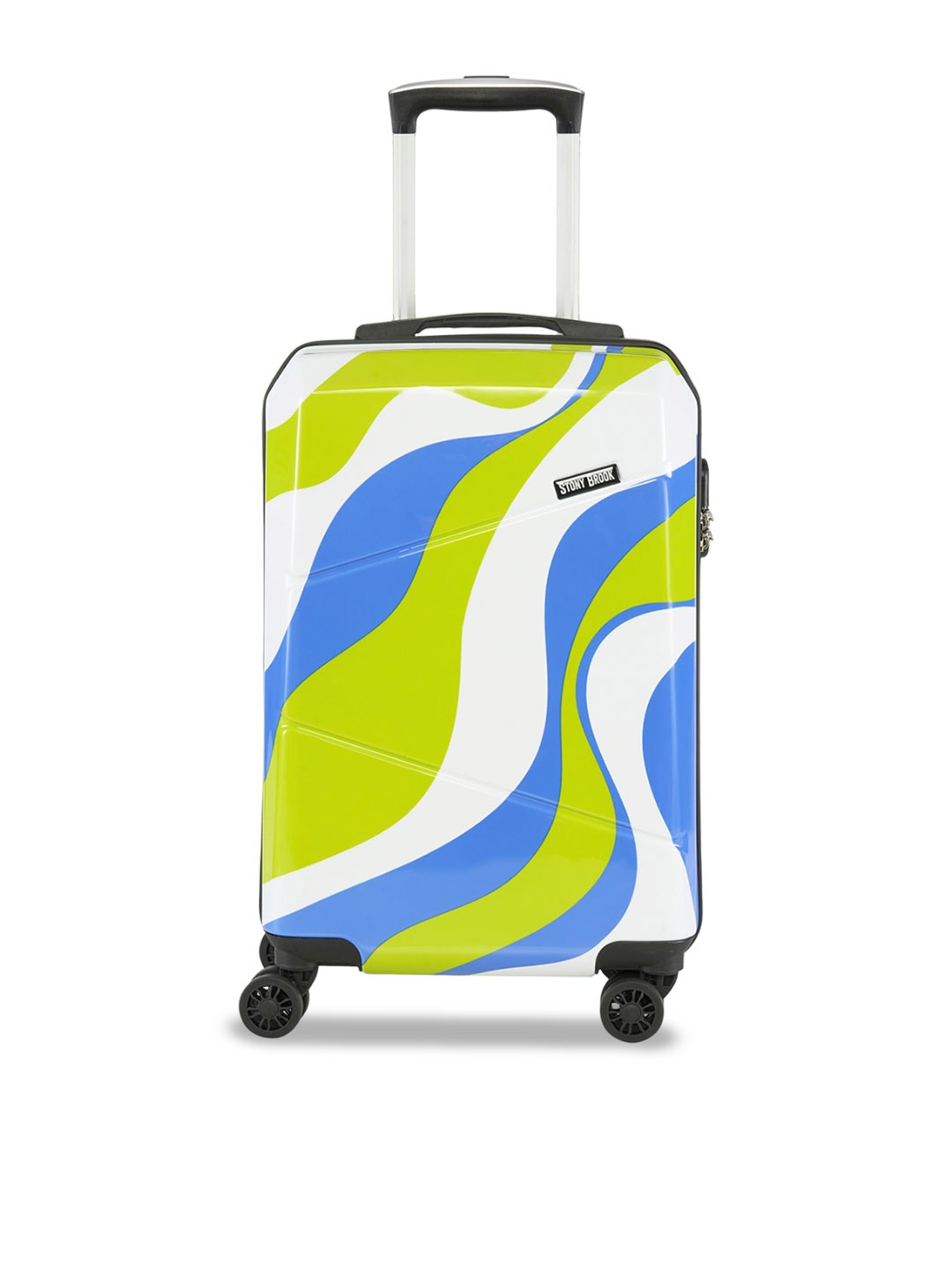 

Stony Brook by Nasher Miles Printed Hard Side Trolley Bag, Green