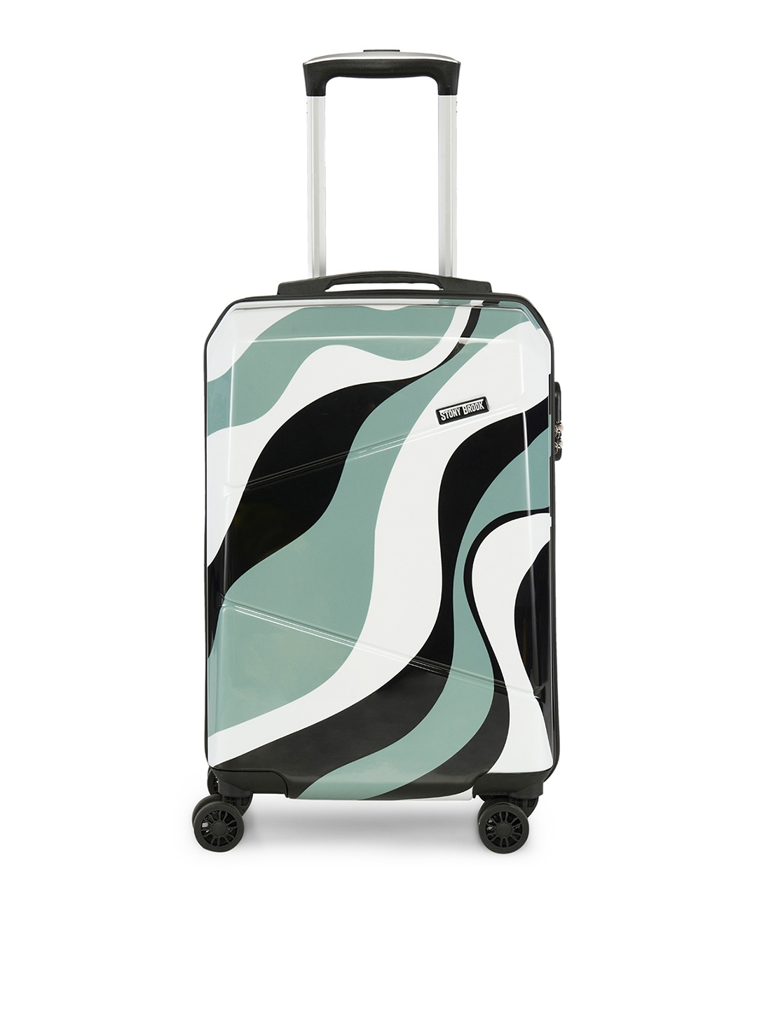 

Stony Brook by Nasher Miles Printed Hard Side Trolley Bag, White