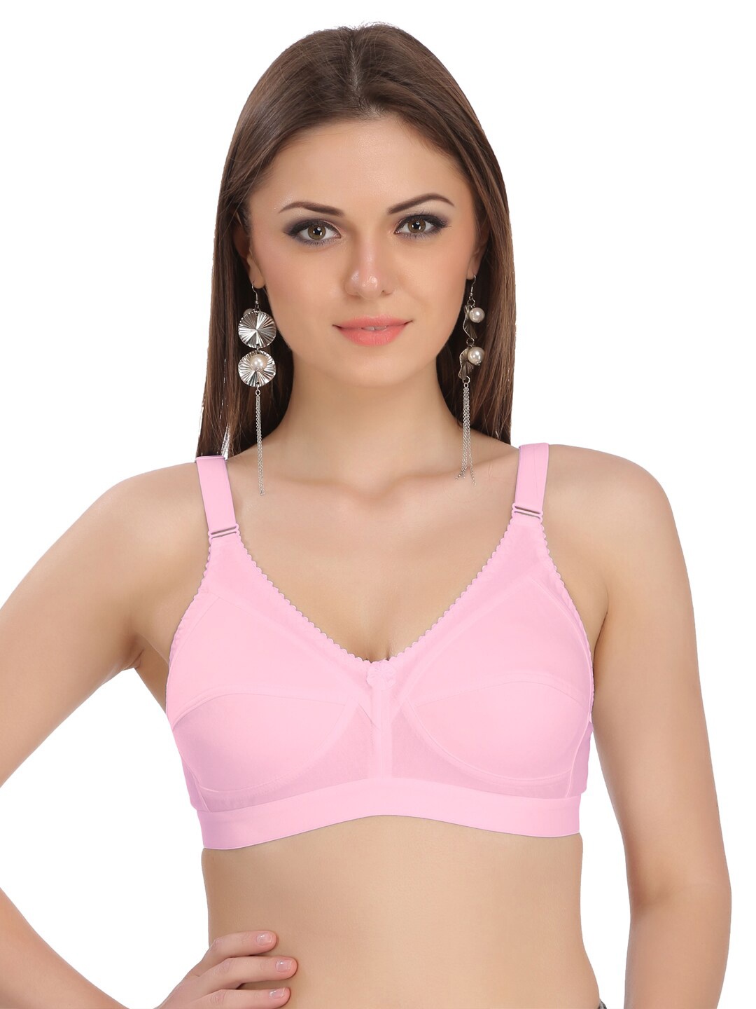 

Eve's Beauty Full Coverage Non Padded Minimizer Bra With All Day Comfort, Pink