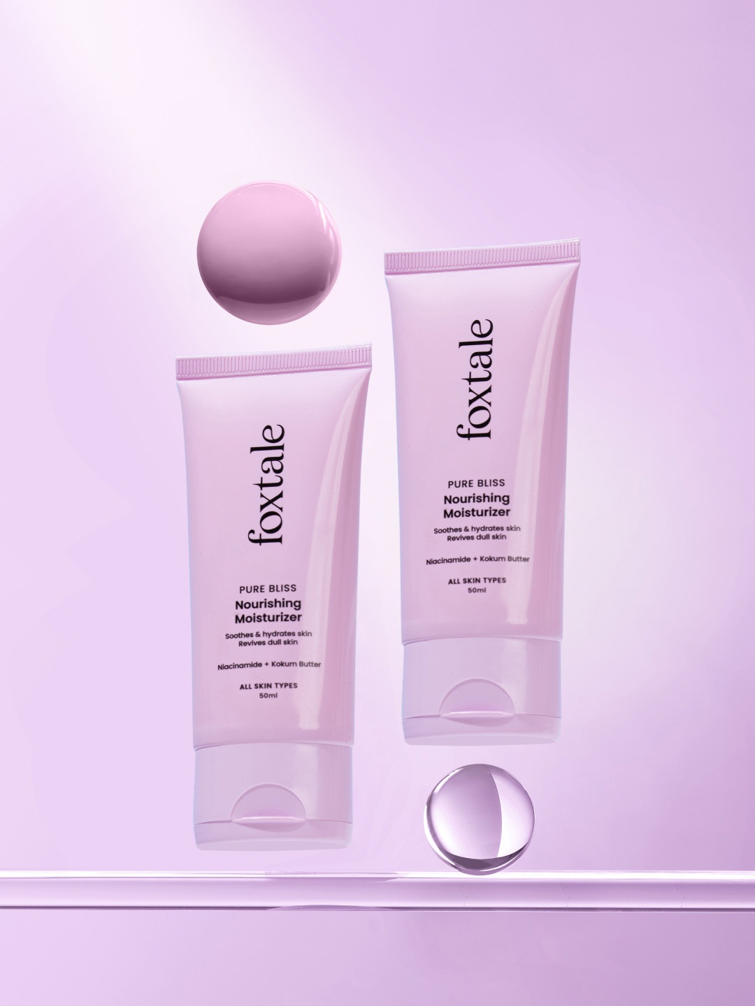 

FoxTale Set of 2 Daily Glowing Face Moisturiser - 50ml each, White