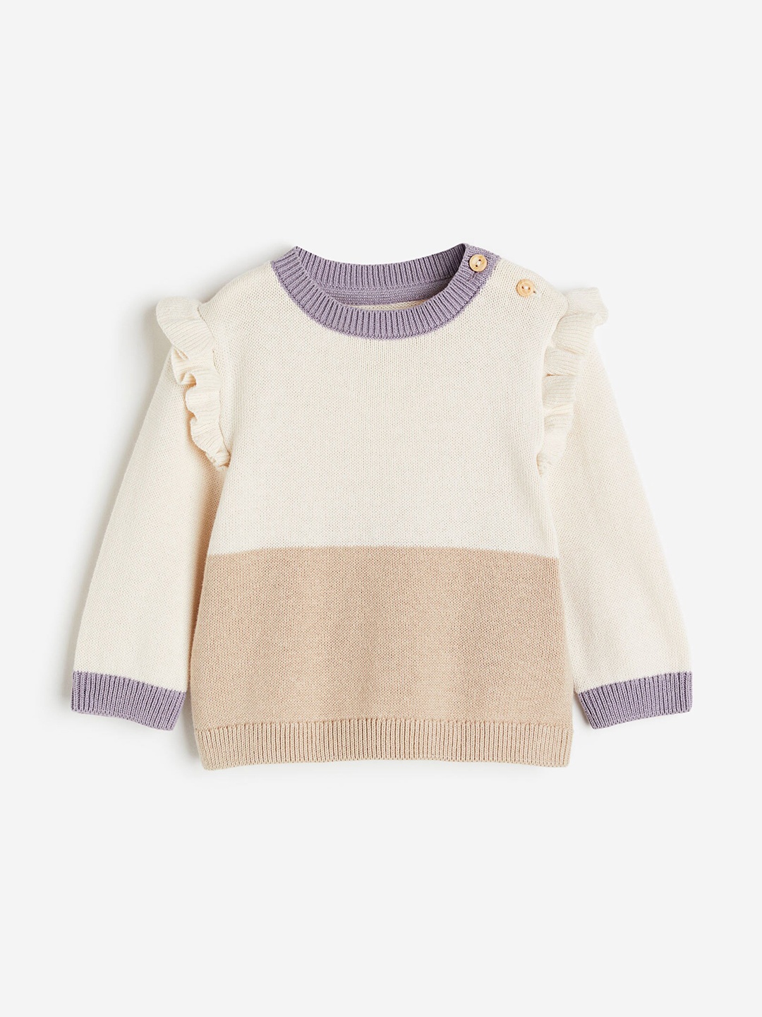 

H&M Girls Cotton Jumper, White