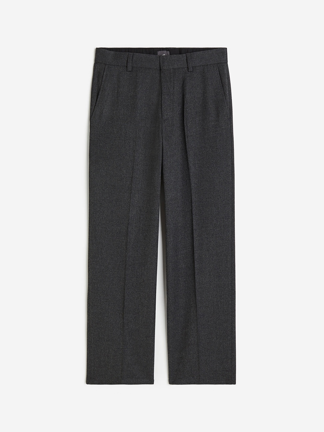 

H&M Men Relaxed Fit Tailored Trousers, Grey