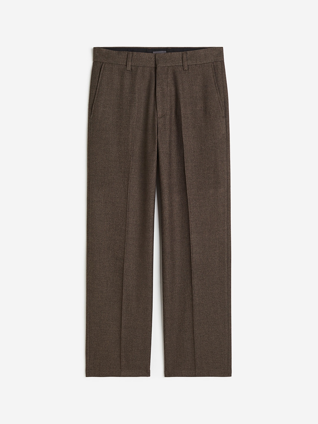 

H&M Men Relaxed Fit Tailored Trousers, Brown