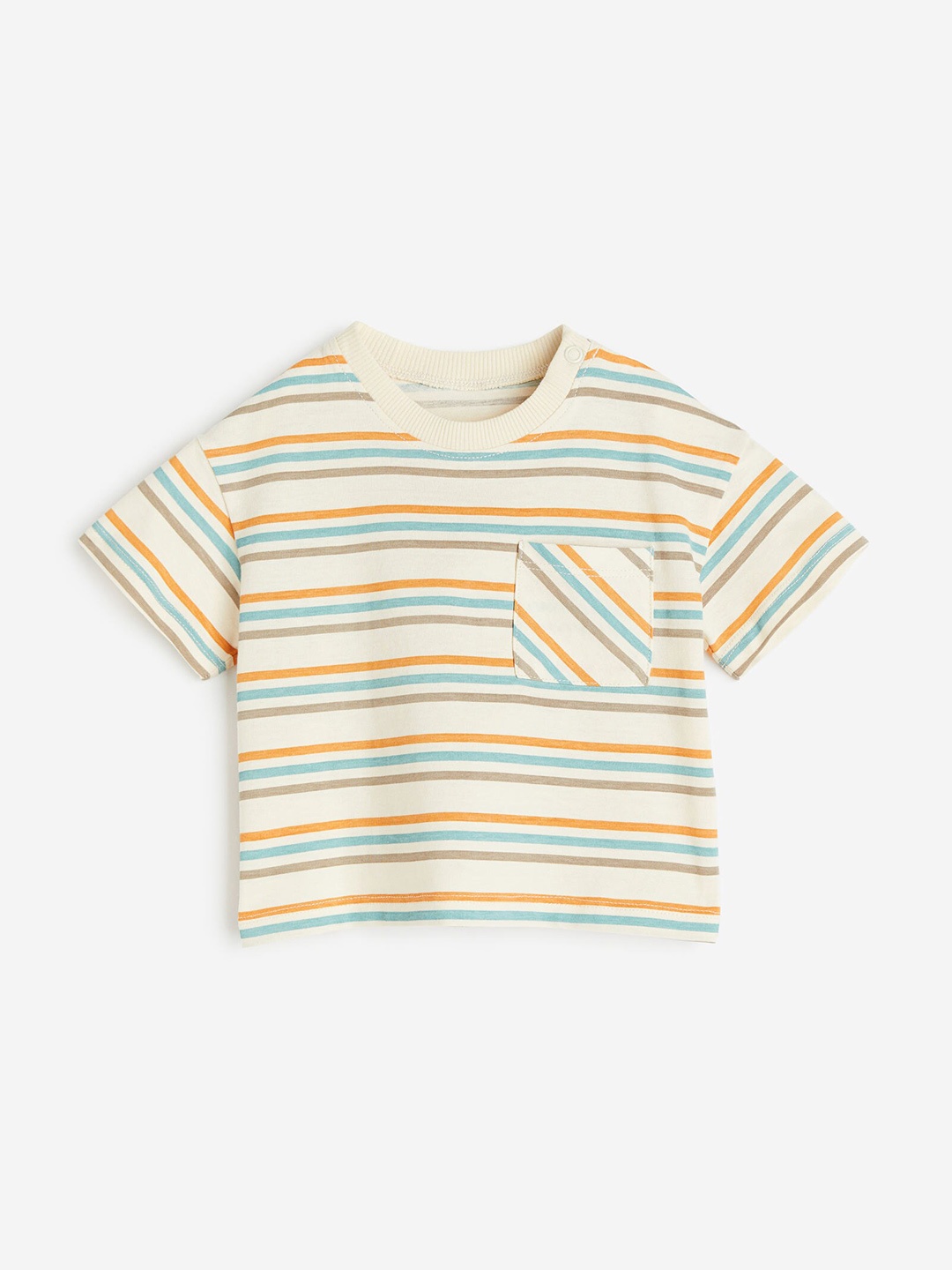 

H&M Boys Pure Cotton Jersey T-shirt, Beige