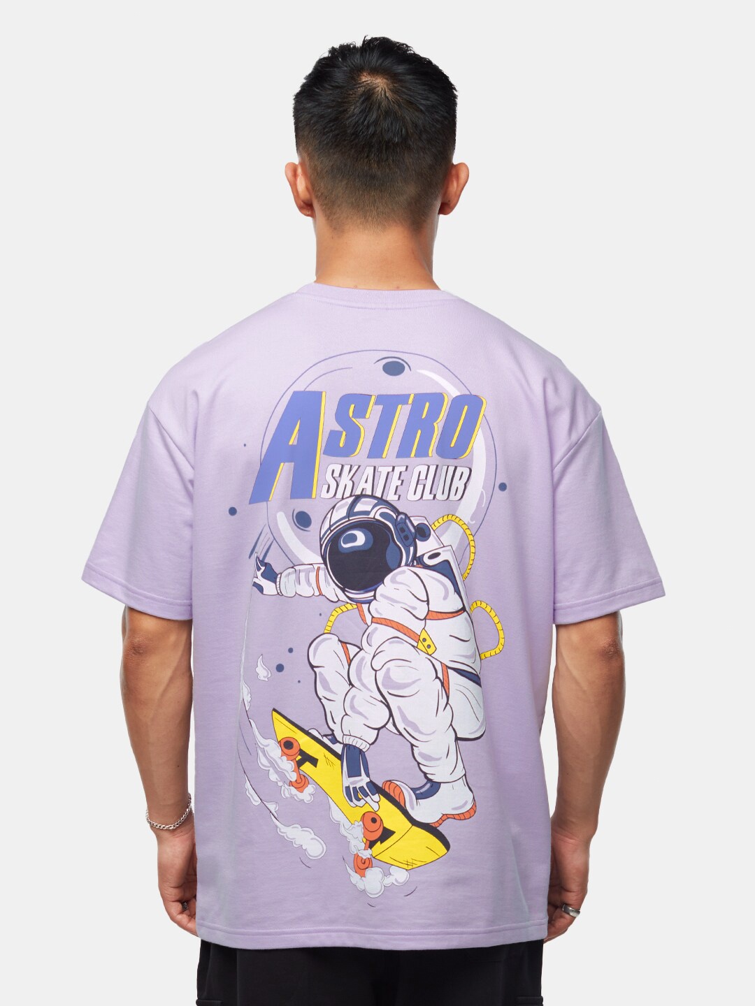 

The Souled Store Purple & White Printed Pure Cotton T-shirt