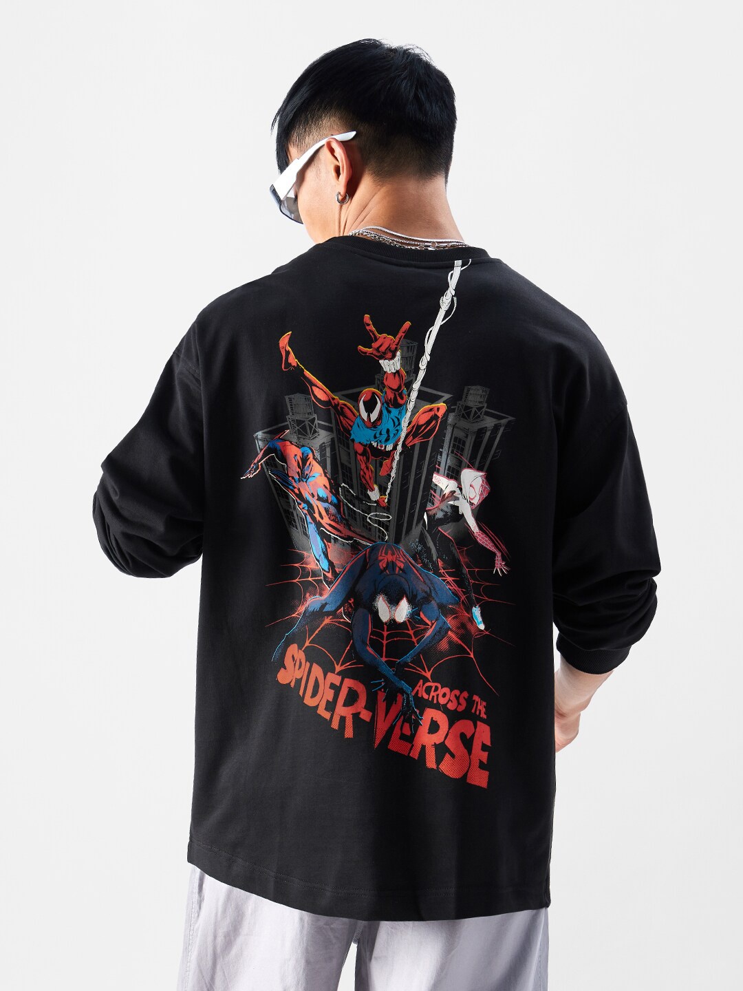 

The Souled Store Black & Red Spider-Man Printed Pure Cotton T-shirt