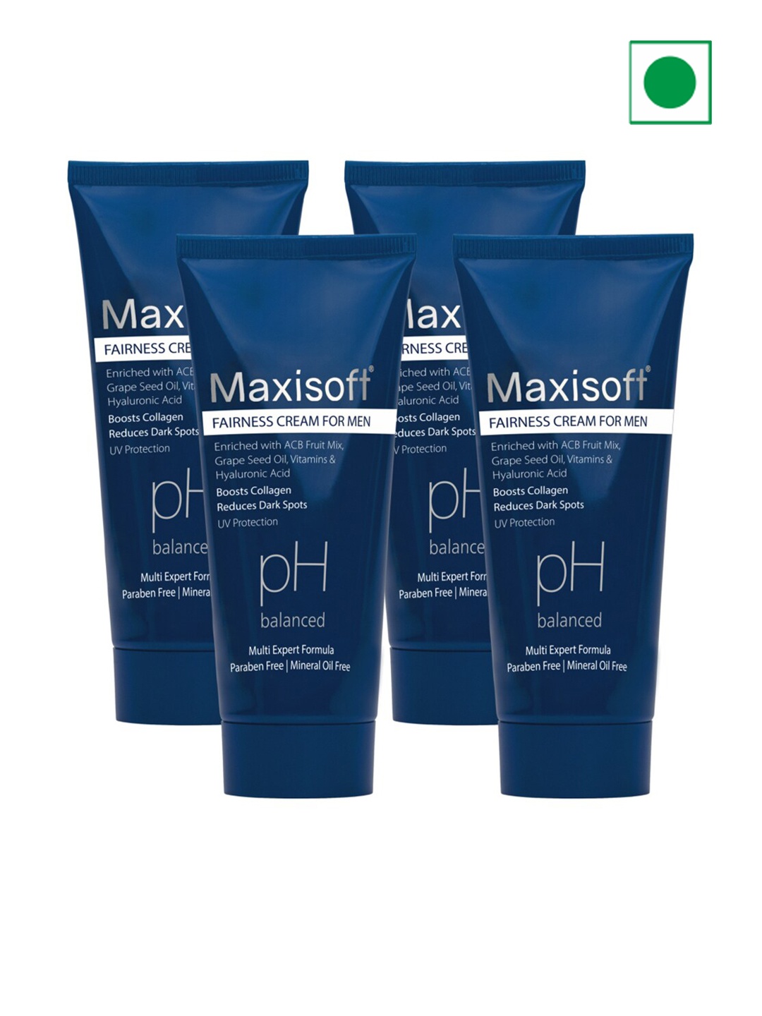 

Maxisoft Men Set of 4 Fairness Cream with Grapeseed Oil - 50 g each, Navy blue