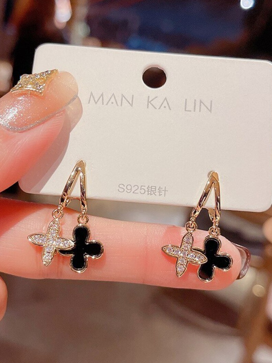 

SALTY Electroplated Clover Whispers Drop Earrings, Gold